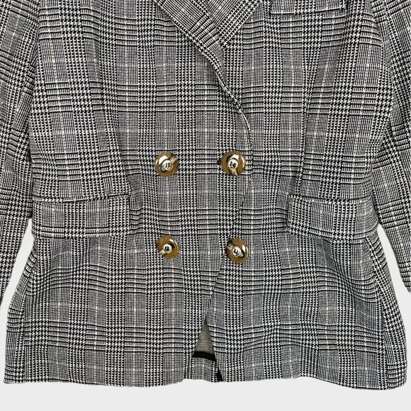 NWT Heartloom Women's Edie Plaid Houndstooth Blazer Coat Jacket Size Medium - Picture 4 of 12